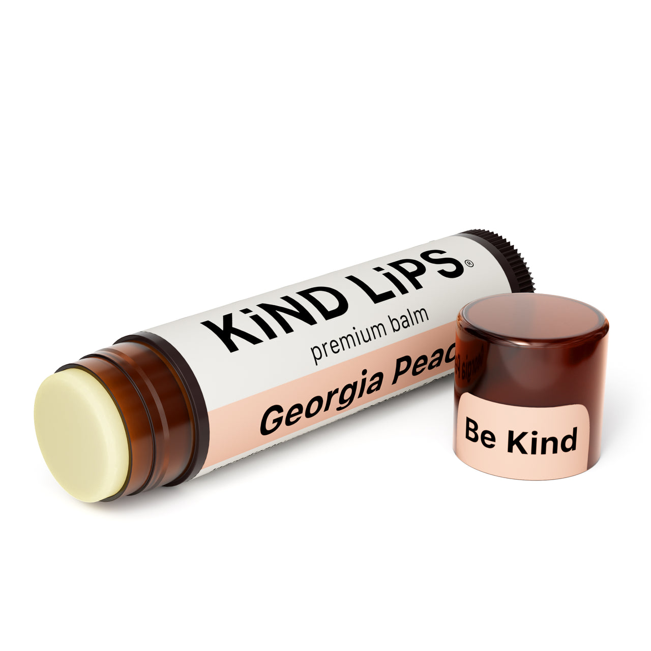 Georgia Peach Organic Lip Balm - 12 Tube Display Open Pack