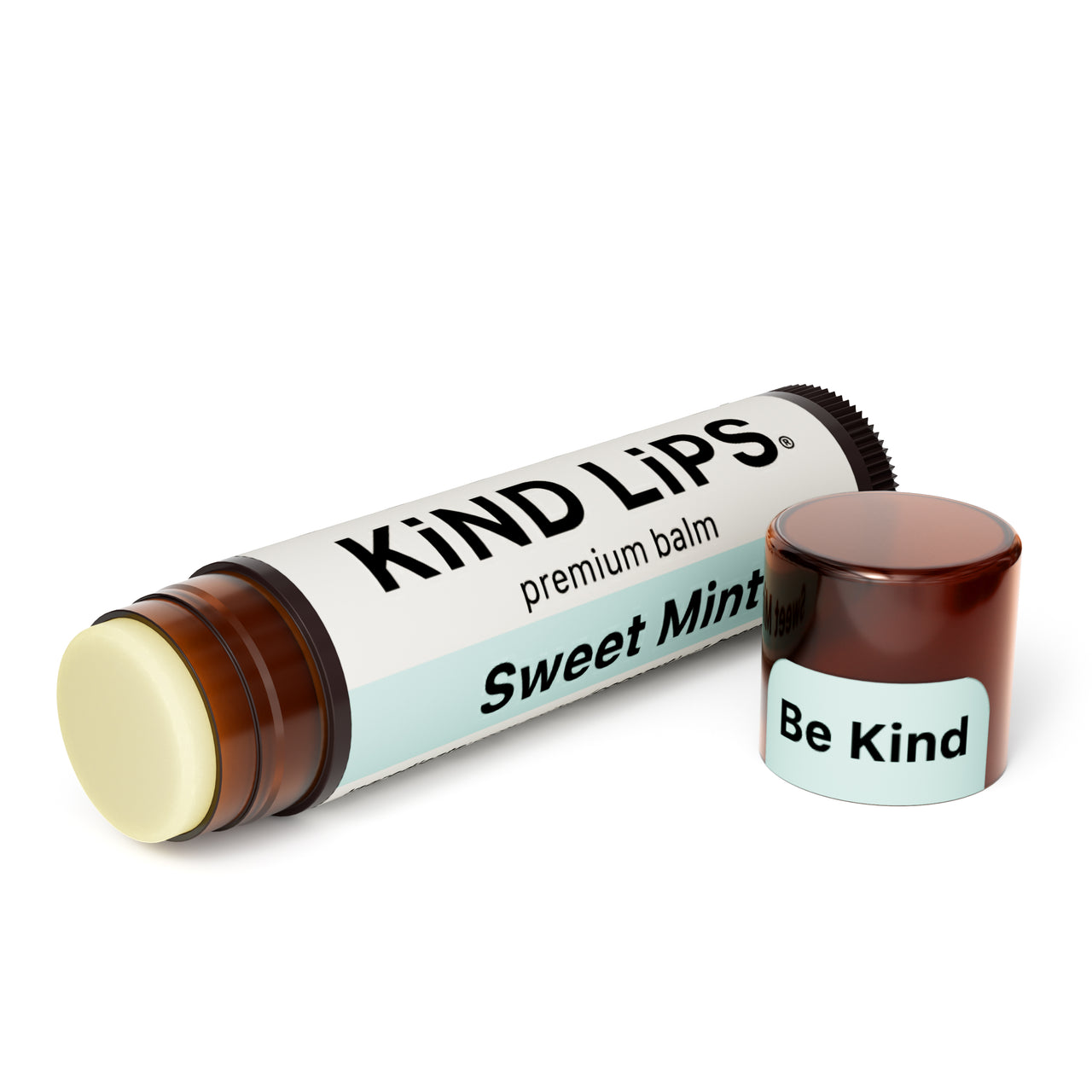 Sweet Mint Organic Lip Balm - 12 Tube Display Open Pack