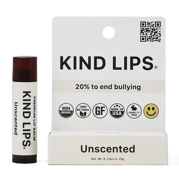 Unscented Organic Lip Balm - Single Hang Pack