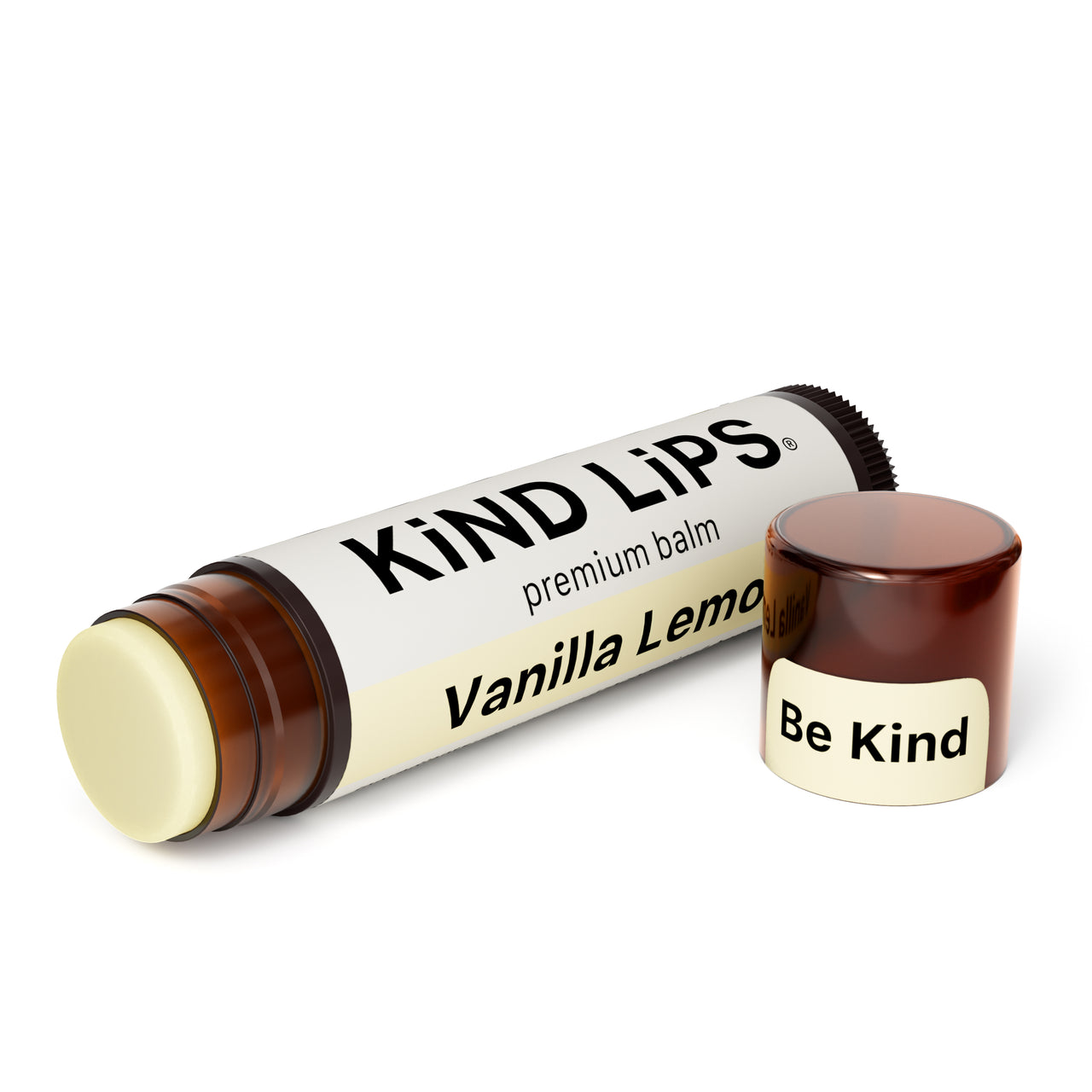 Vanilla Lemon Organic Lip Balm - 12 Tube Display Open Pack