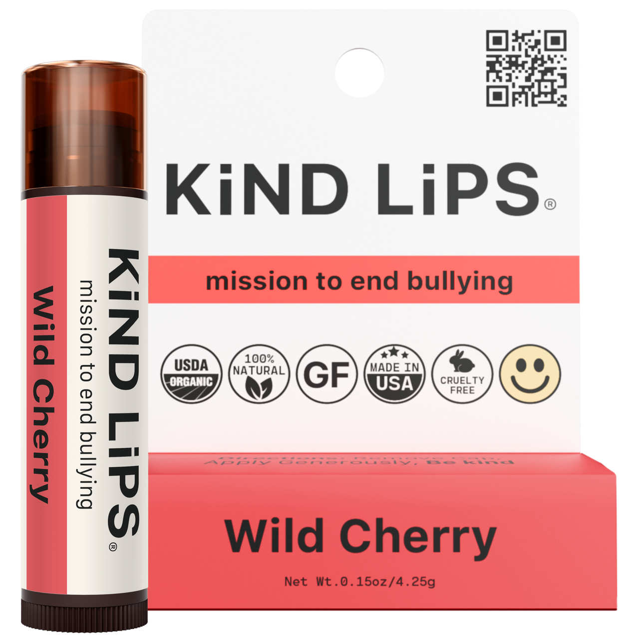 Wild Cherry Organic Lip Balm - Single Hang Pack
