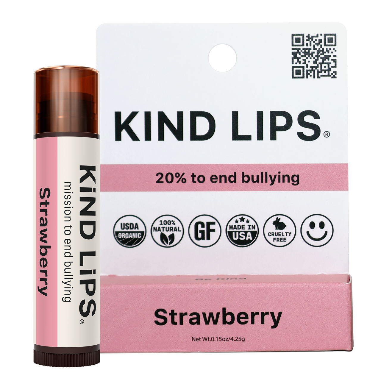 Strawberry Organic Lip Balm - Single Hang Pack